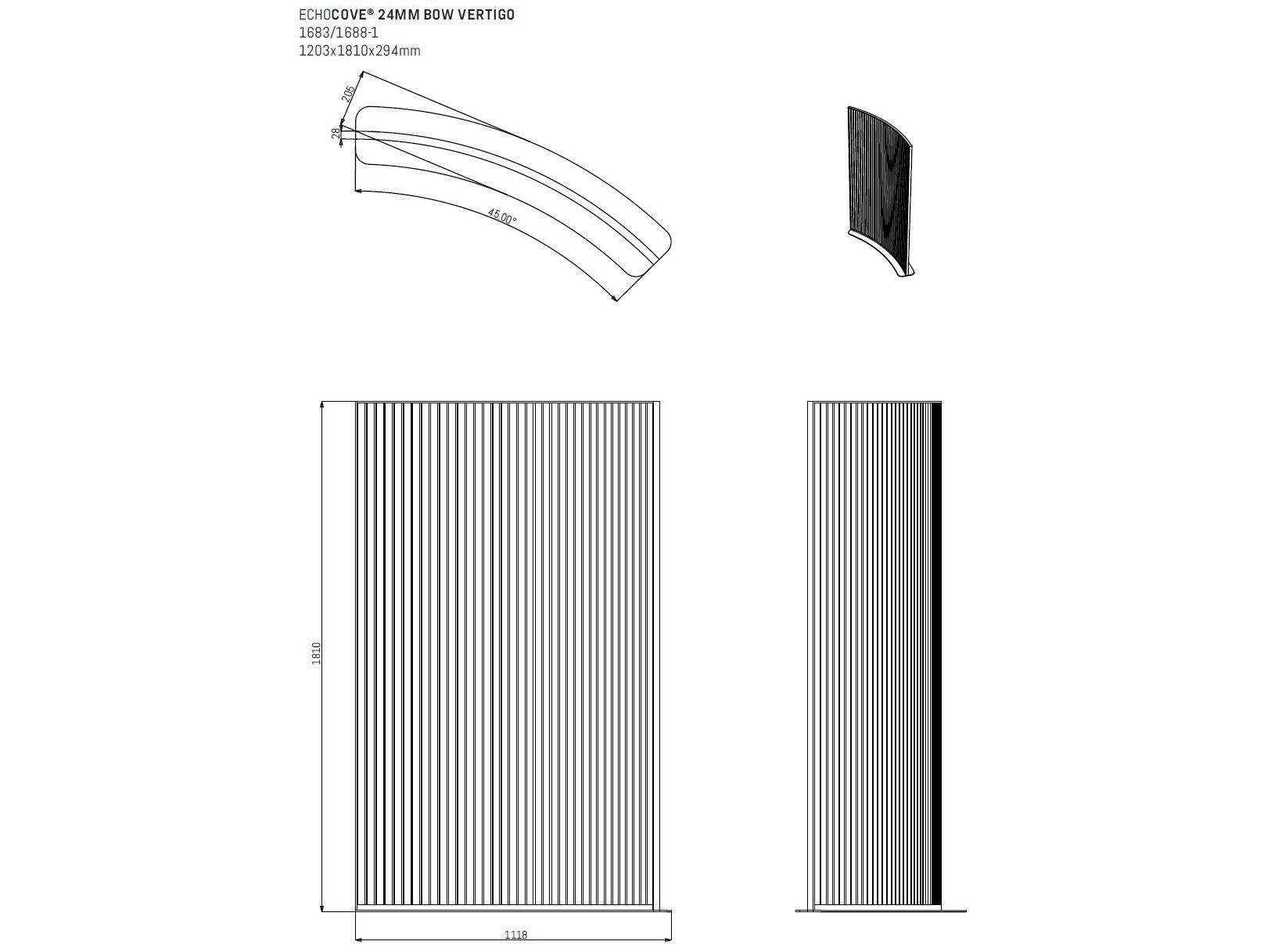 ПЭТ звукопоглощающая офисная перегородка ECHOJAZZ ECHOCOVE® BOW ARCH-00070871 - Вид №4