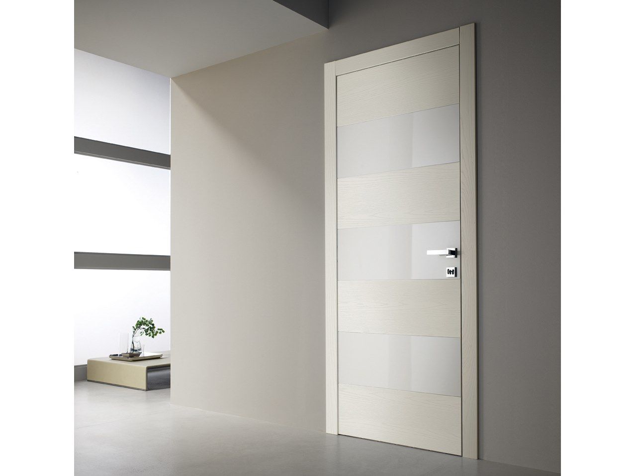 Дверь с глянцевыми и матовыми лакированными панелями GAROFOLI Bisystem ARCH-00133639