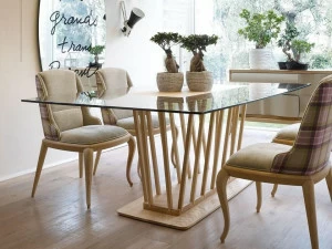 VOLPI Прямоугольный стол из хрусталя Contemporary living 1pat-001-rcb