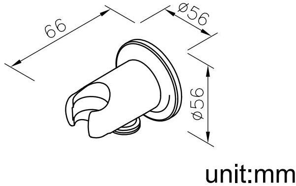 JUSTIME Опора для душа из хромированной латуни Pan i 6765-dc-80cp - Вид №1
