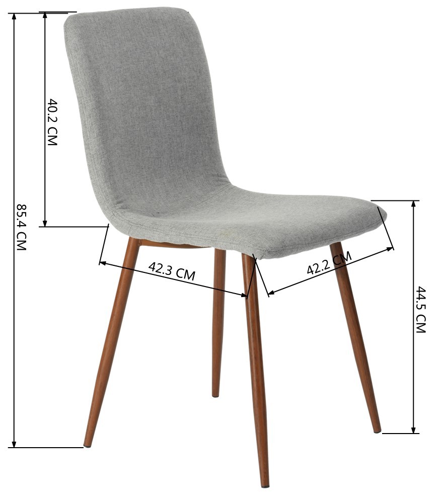 Стул со спинкой серый "Скарджил" STOOL GROUP ДИЗАЙНЕРСКИЕ, ИНТЕРЬЕРНЫЕ 00-3946188 Серый  - Вид №4