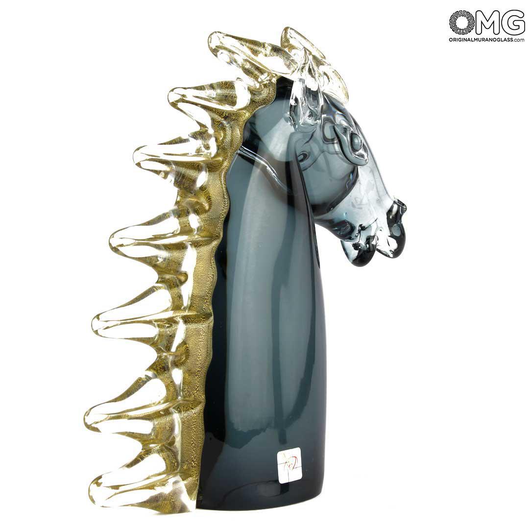 3878 ORIGINALMURANOGLASS Скульптура Голова коня - муранское стекло OMG 7 см  - Вид №1