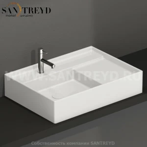 DI071ABI Подвесная раковина настенная прямоугольная Ceramica Globo DISPLAY белая