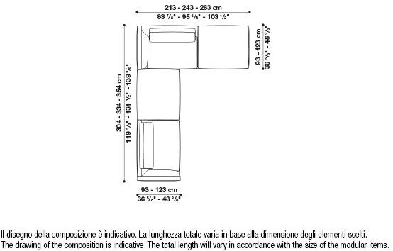 B&B Italia Модульный угловой диван из ткани Richard sun-id-1472345 - Вид №109