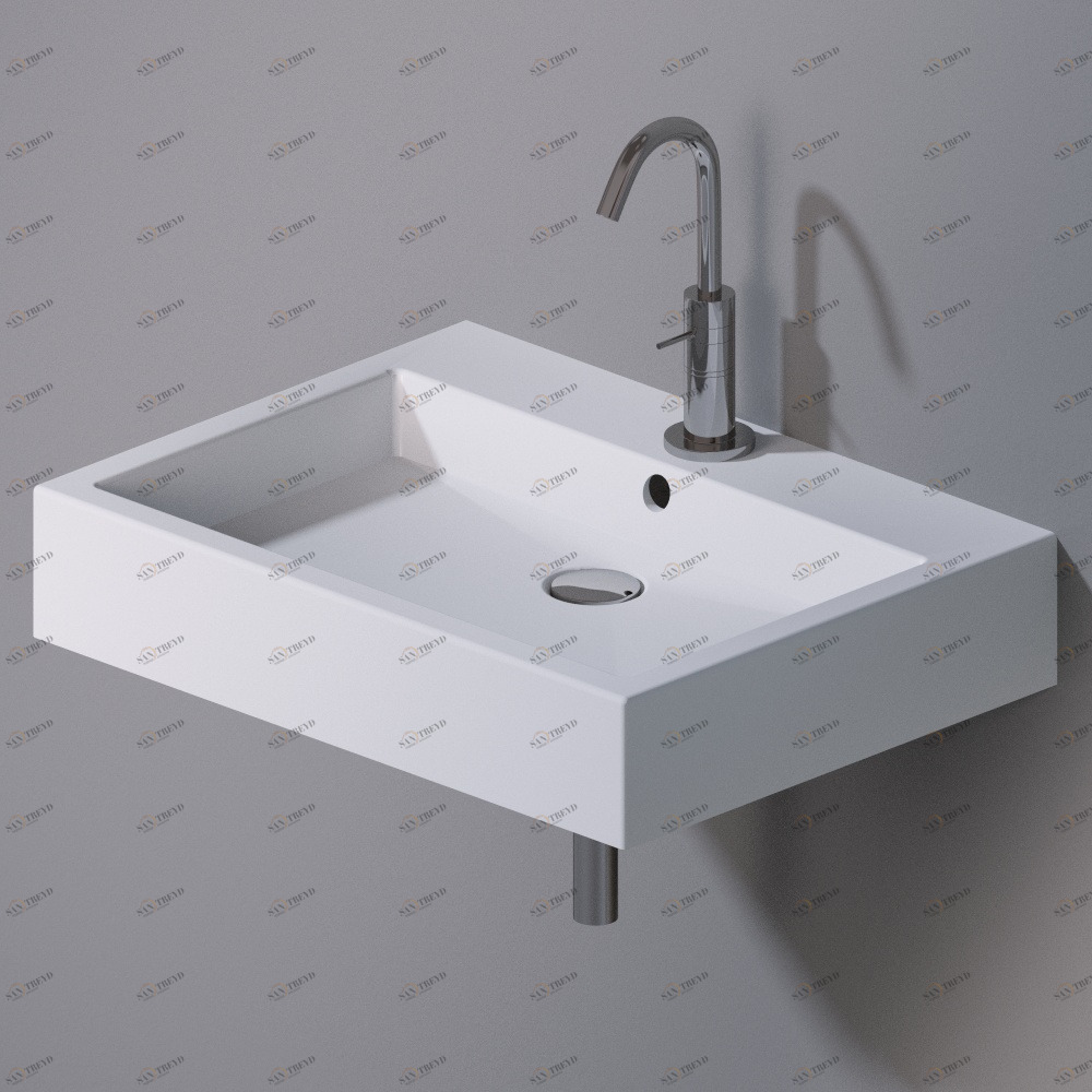 L267101 Подвесная раковина настенная прямоугольная A. e T. Italia Tank белая AeT ITALIA