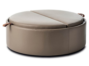 Пуф кожаный контейнер