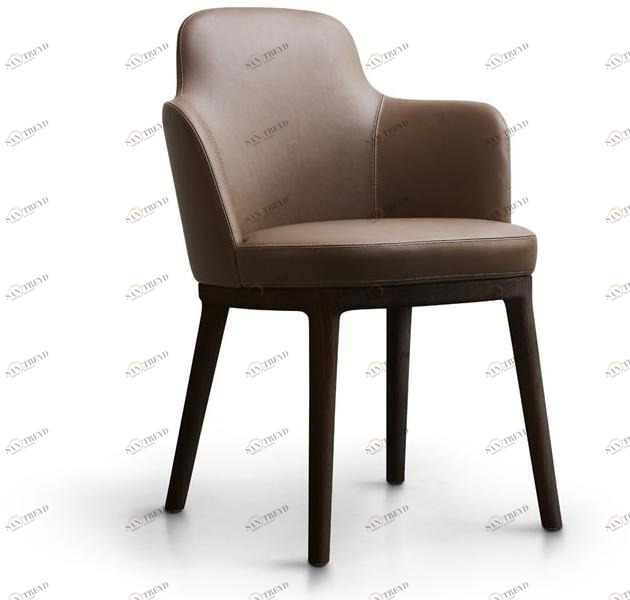 Lema Мягкое кожаное кресло с подлокотниками Lucylle sun-id-1418356