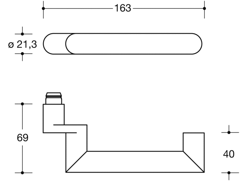 162XAH12.640 Комплект противопожарной защиты со шплинтом модель 166x HEWI Beschläge für Außentüren  - Вид №1