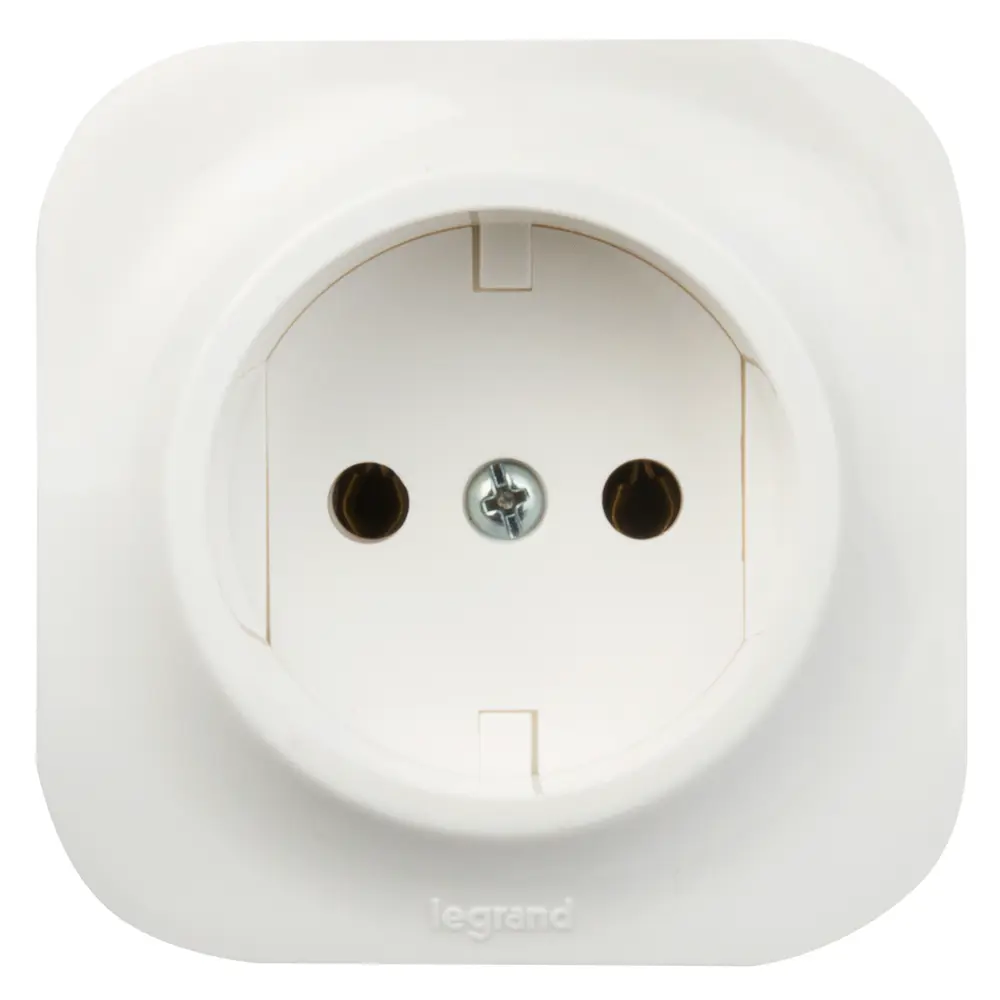 Розетка Legrand Quteo для открытой проводки без заземления 16150290 STLM-0006594