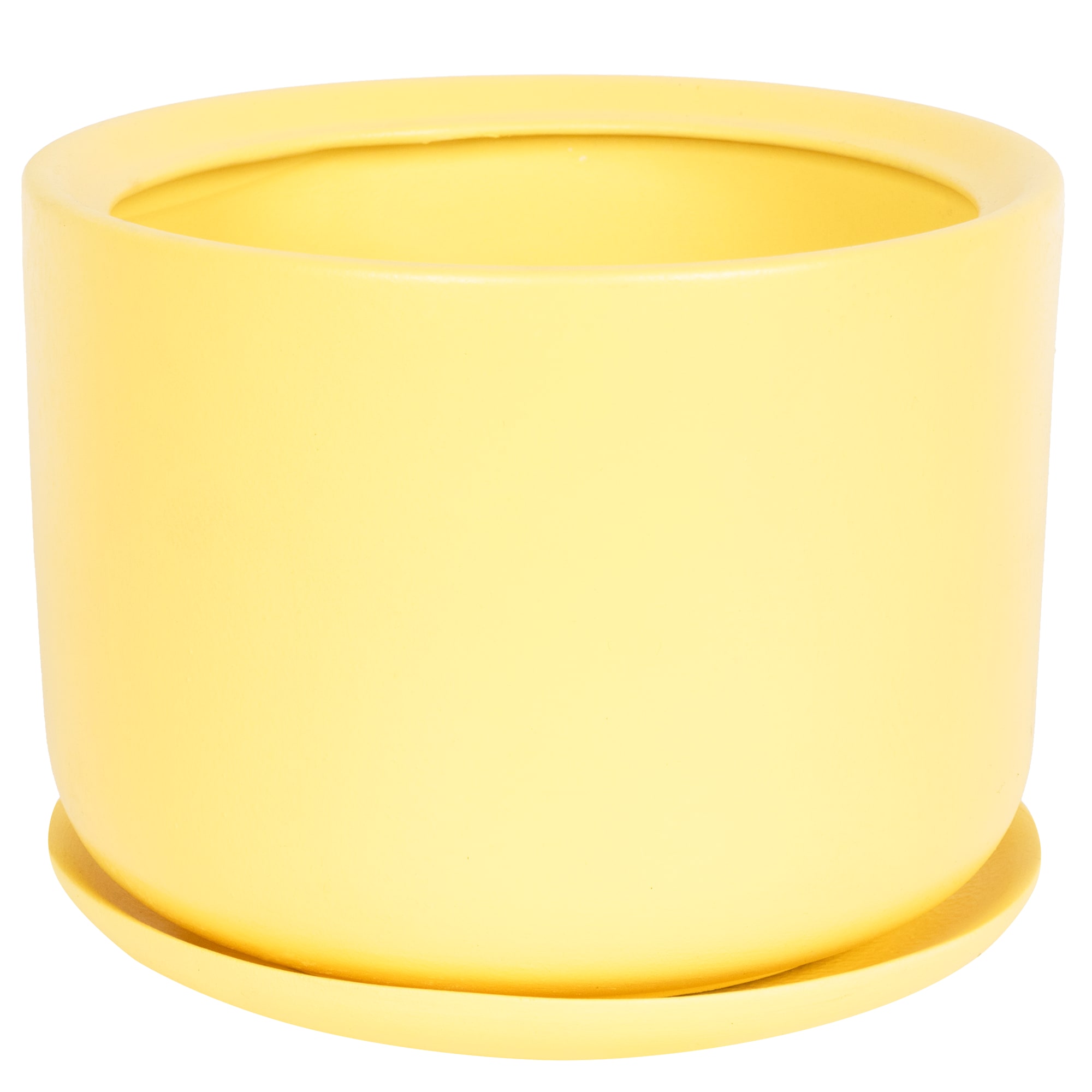 81932577 Горшок цветочный ø19 h19 см v3 л керамика жёлтый Орфей Santreyd