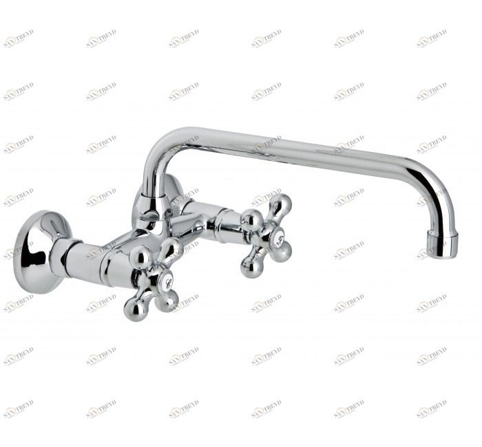 GENEBRE 68555 09 45 66 Смеситель для раковины 15 см с высокой трубкой и изливом 24 см 