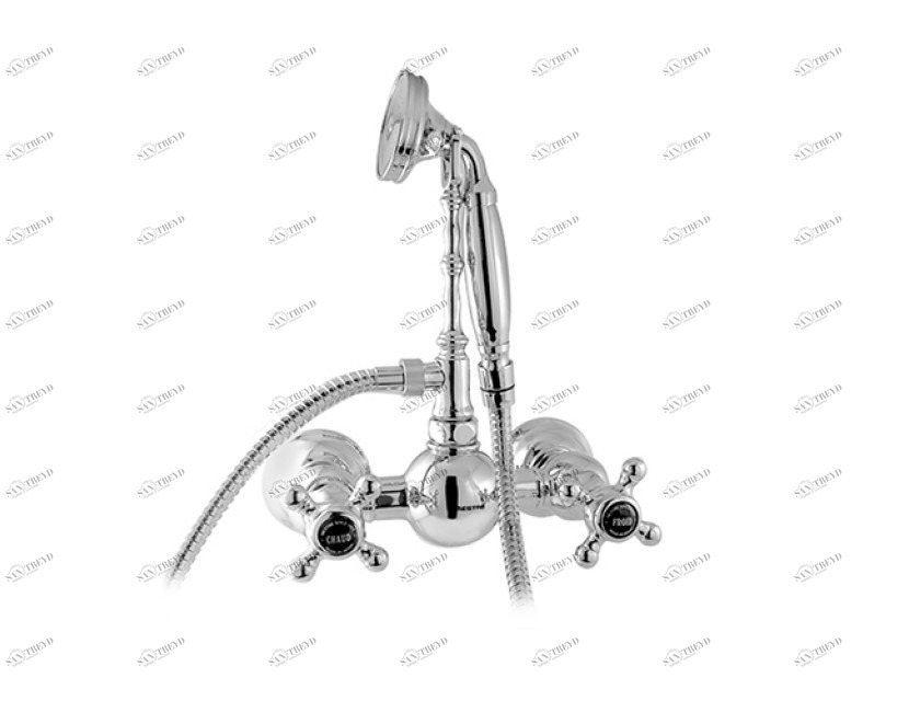 035019.N00.62 Смеситель для душа с черным фарфором Сатин никель Mestre RETRO