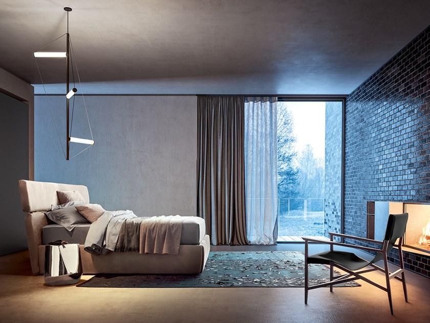 PIANCA Двуспальная кровать из ткани с высоким изголовьем sun-id-1451977 - Вид №6