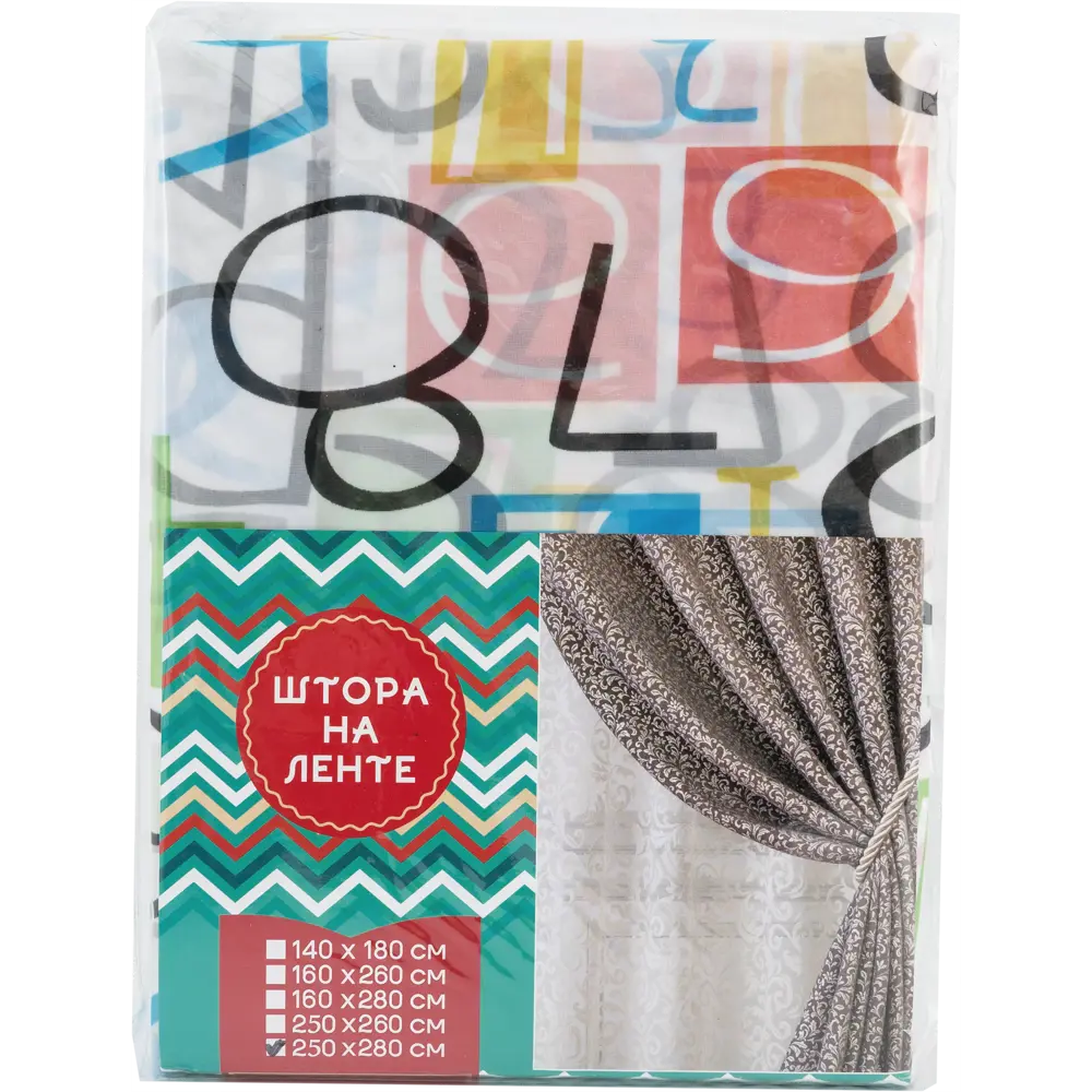 Тюль на ленте «Буквы», 250x280 см, буквы, цвет белый GARDEN STLM-2010123 - Вид №6