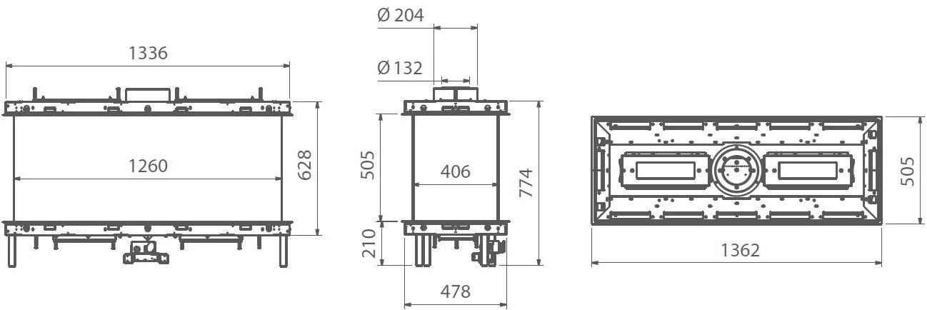 BRITISH FIRES Центральный закрытый газовый камин sun-id-1358845 - Вид №1