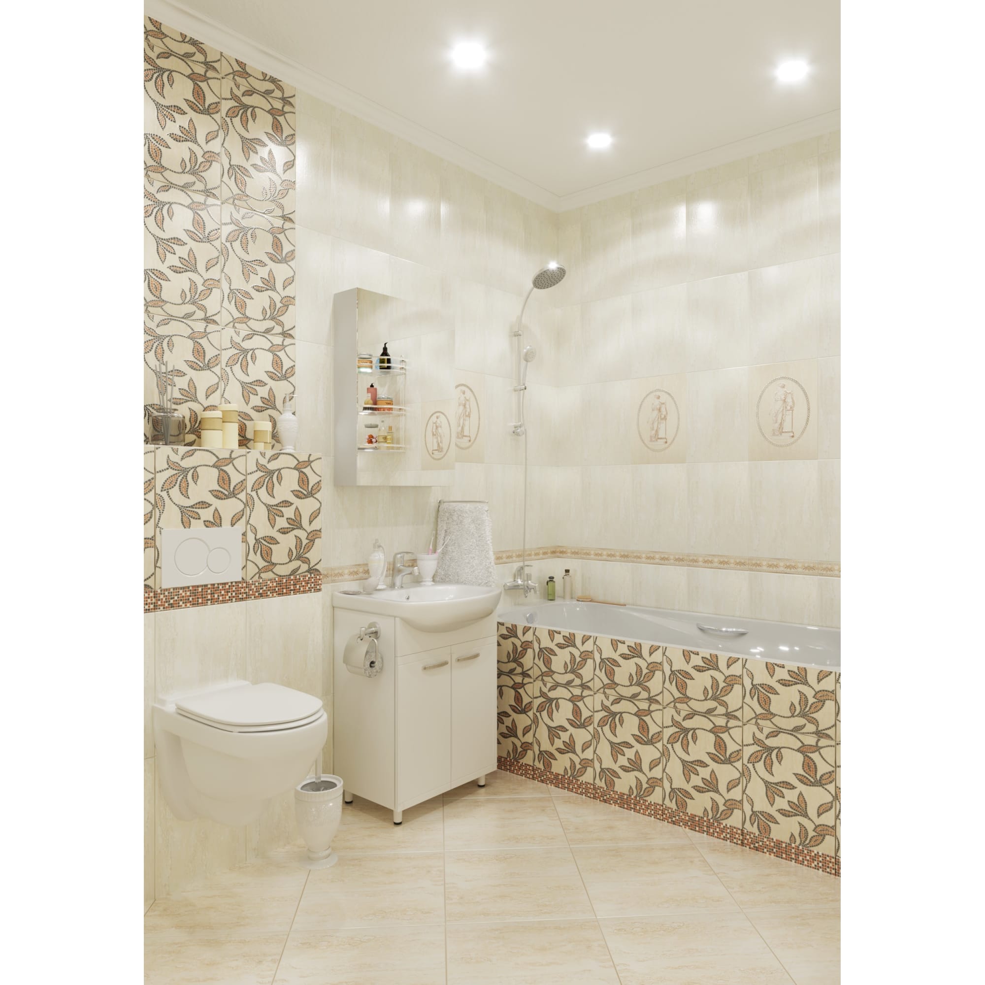 18086818 Бордюр «Травертин В» 28х6 см Травертин 2 Santreyd  - Вид №1