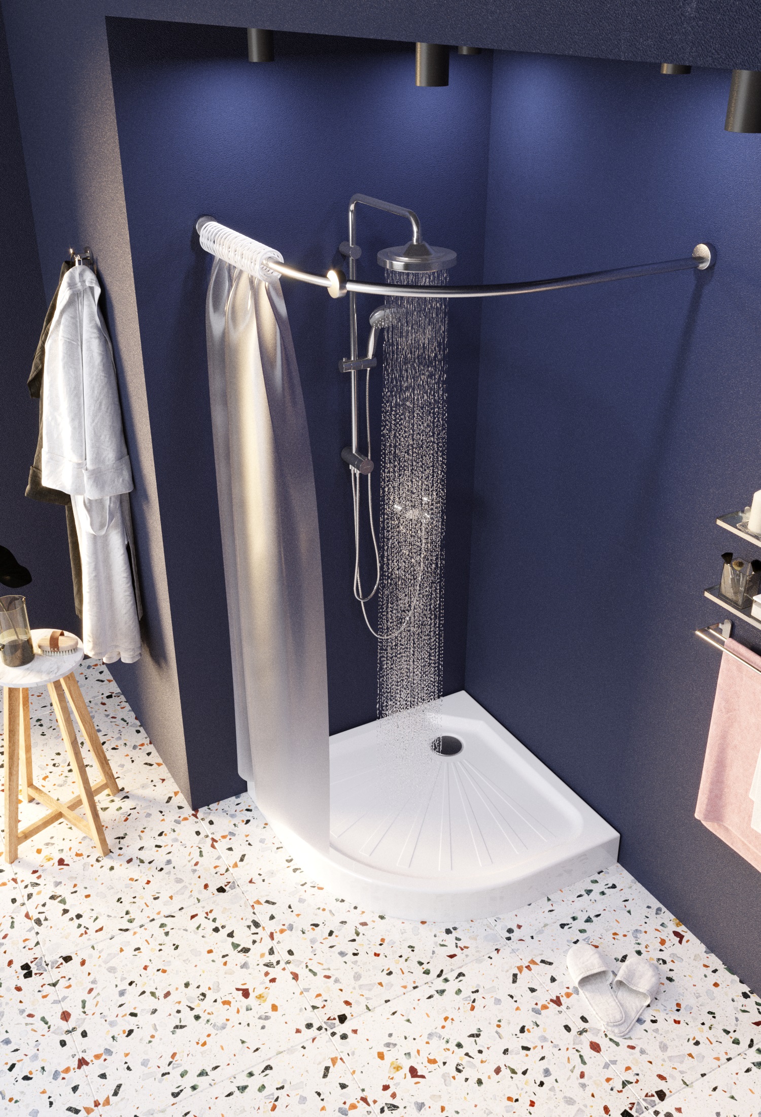 У60082 Поддон Tondo полукруглый 90х90 1 Marka  - Вид №2