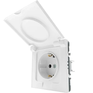 Розетка встраиваемая Mirkl Grace с заземлением, белая 89393855