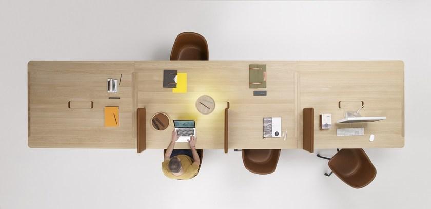 ALKI Прямоугольный стол для совещаний из дуба с системой прокладки кабелей Heldu sun-id-1357773 - Вид №3