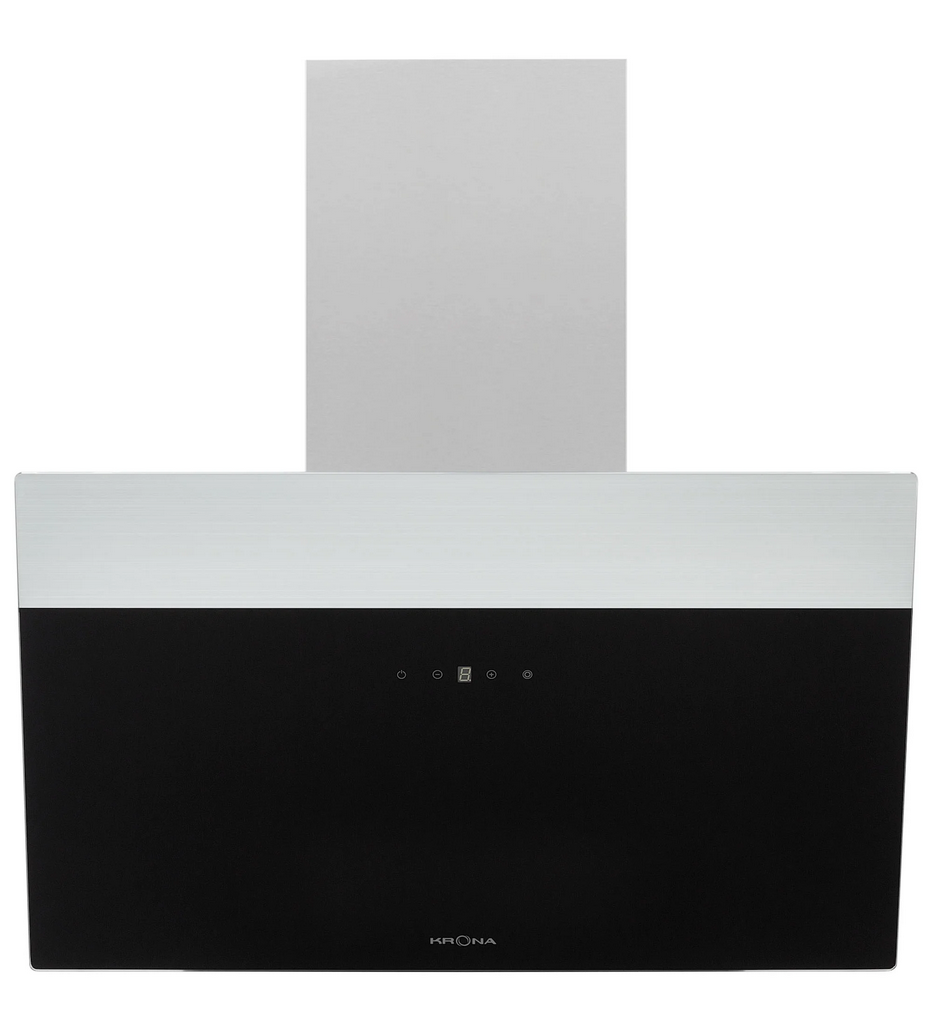 9195717 Вытяжка наклонная KRONA KRISTEN A 600 S черный/серебристый KRONA1 STDN-0085293