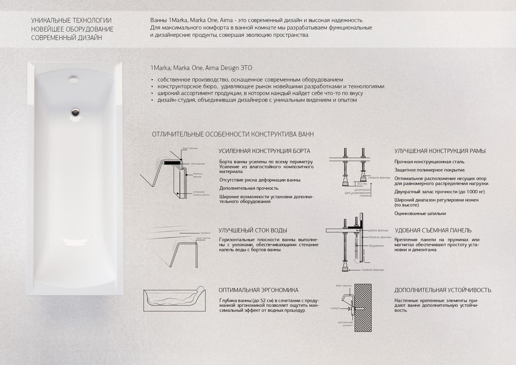 04392 Ванна 1Marka CATANIA 150x105 1 Marka CATANIA - Вид №7