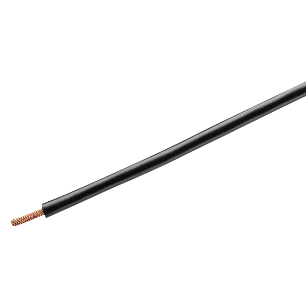 Провод Камкабель ПУГВ 1x2.5 мм на отрез ГОСТ цвет черный STLM-2171456