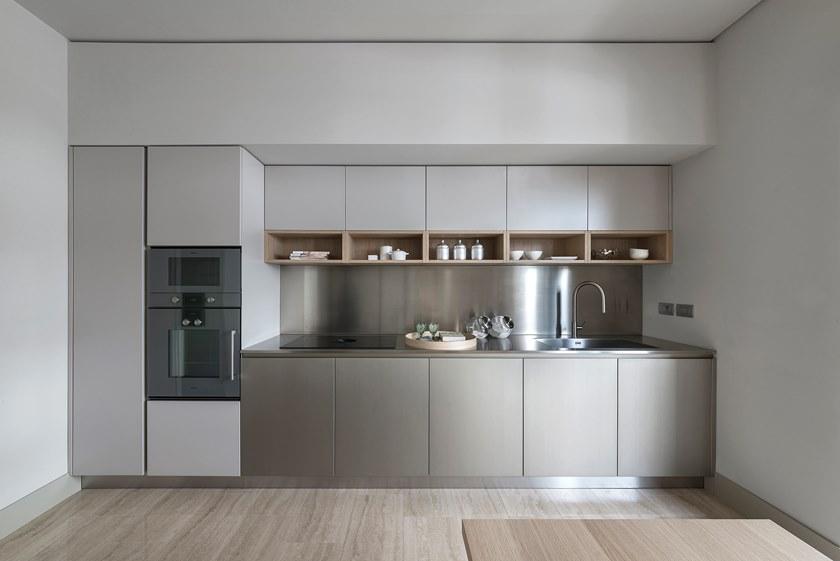 TM Italia Cucine Двухсторонняя линейная кухня с консольным столом K6 sun-id-1478858 - Вид №3