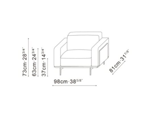 Кожаное кресло с подлокотниками CAMERICH Moda ARCH-00069908 - Вид №3