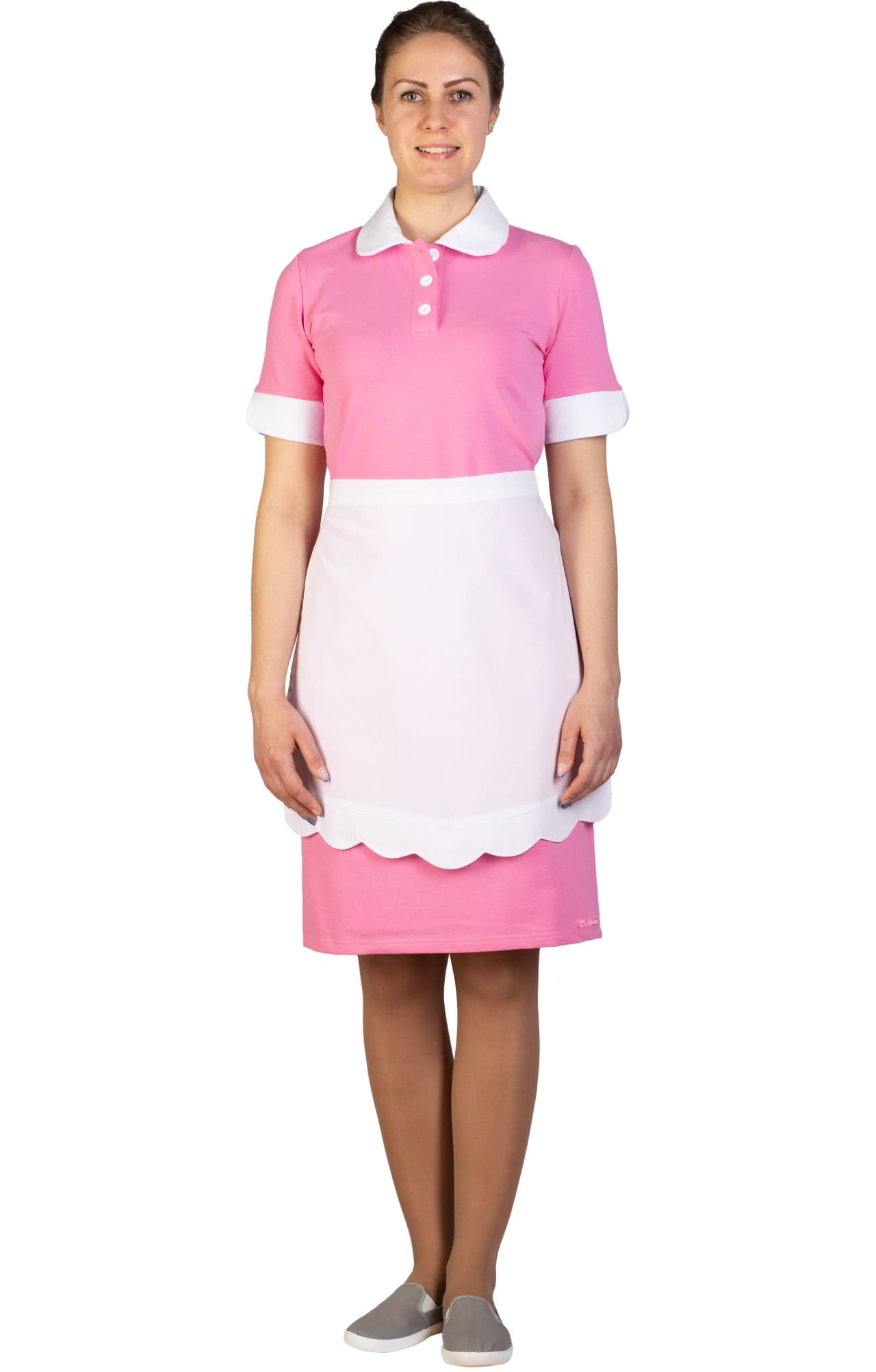 64668 Платье-поло трикотажное цвет PINK (розовый) GRACE  Одежда для обслуживающего персонала  размер 50 (XL)  - Вид №3