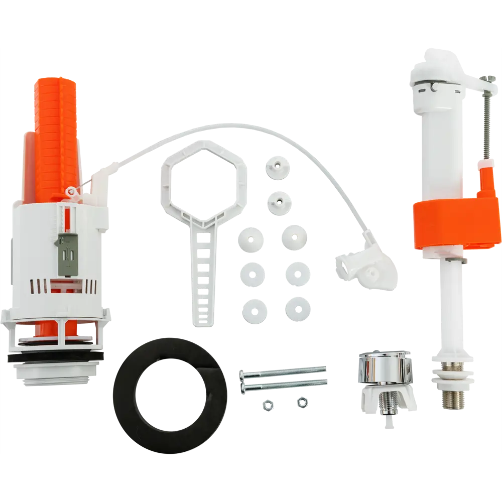 Арматура с двойной кнопкой Equation пластик нижняя подводка STLM-2064043 - Вид №1