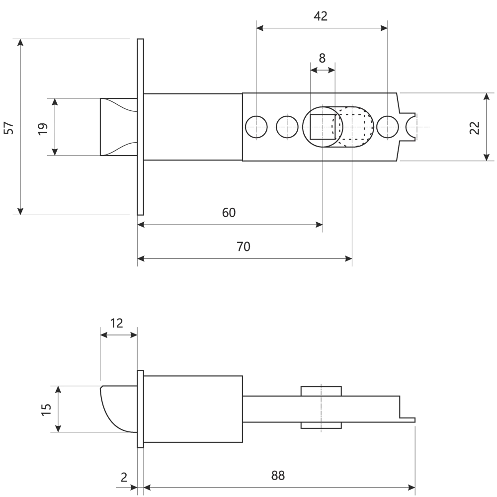 Ручка-кноб AVERS 8023-01-AC с ключом и фиксатором для межкомнатных дверей 82001801 STLM-0016942 - Вид №5