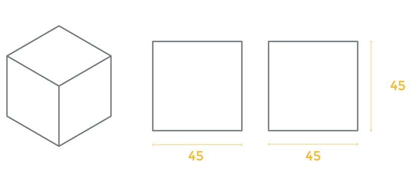 Квадратный пуф с пенопластовым покрытием SIXINCH BLOCKS ARCH-00004376