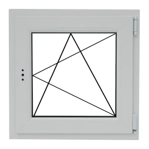 Окно пластиковое ПВХ VEKA одностворчатое 600x600 мм (ВхШ) правое двукамерный стеклопакет белый/темный дуб
