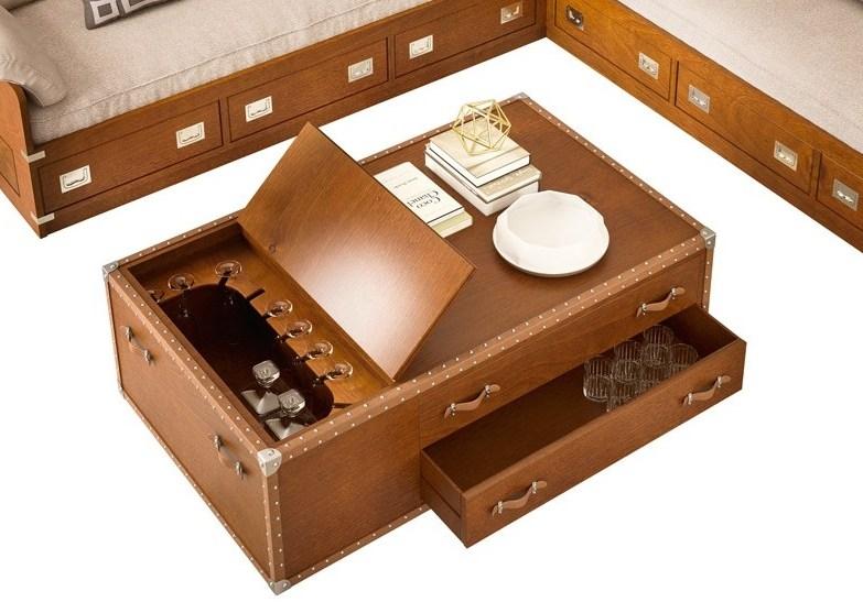 Caroti Деревянный журнальный столик с вещевым ящиком Via montenapoleone 1085  - Вид №1