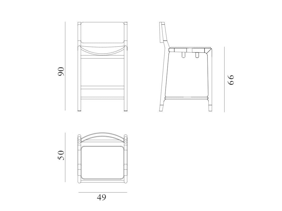 Садовый стул из красного дерева и кожи с подставкой для ног Exteta Levante ARCH-00121990 - Вид №12