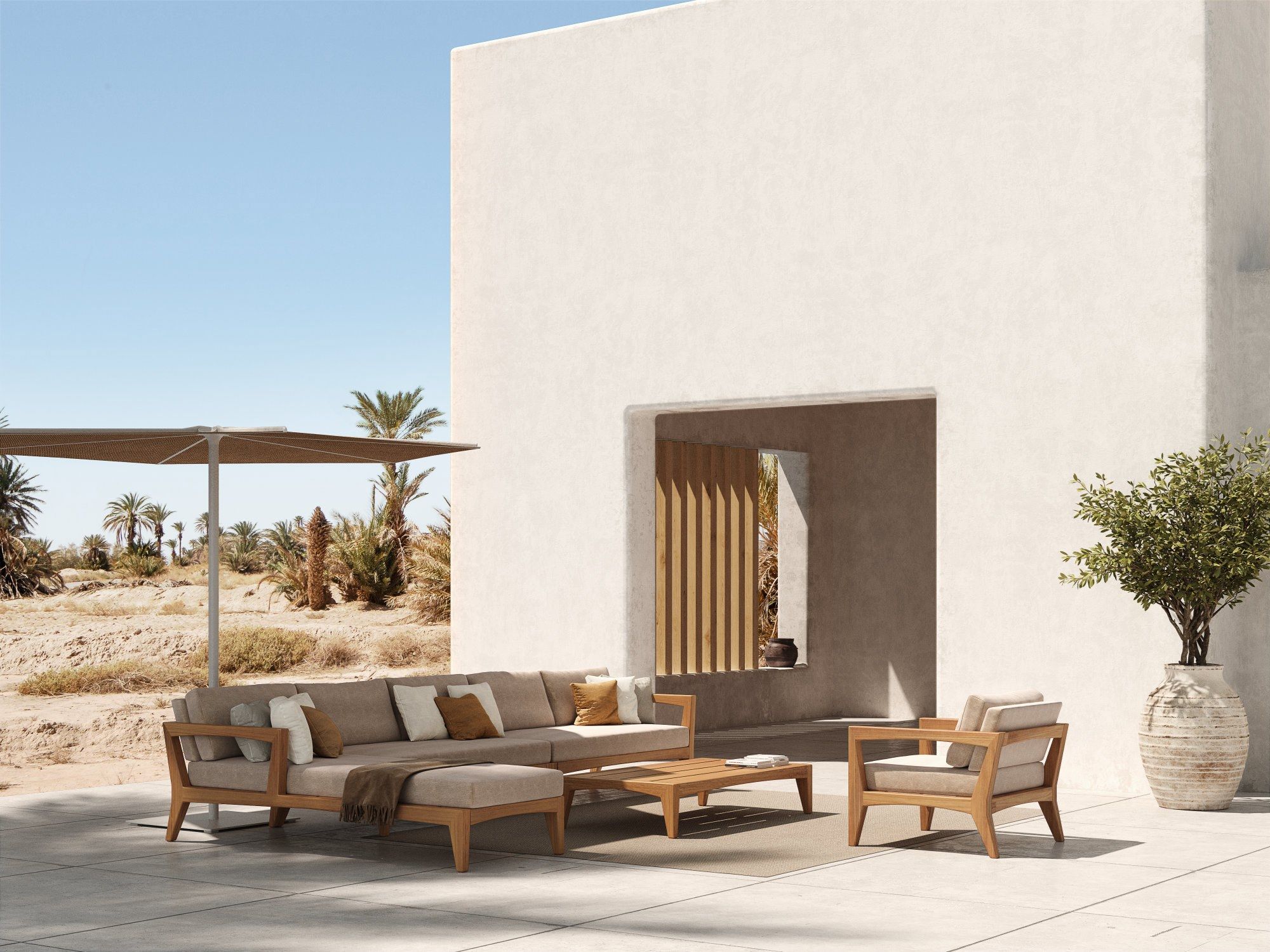 2-местный тканевый садовый диван Royal Botania Zenhit lounge ARCH-00037073 - Вид №3