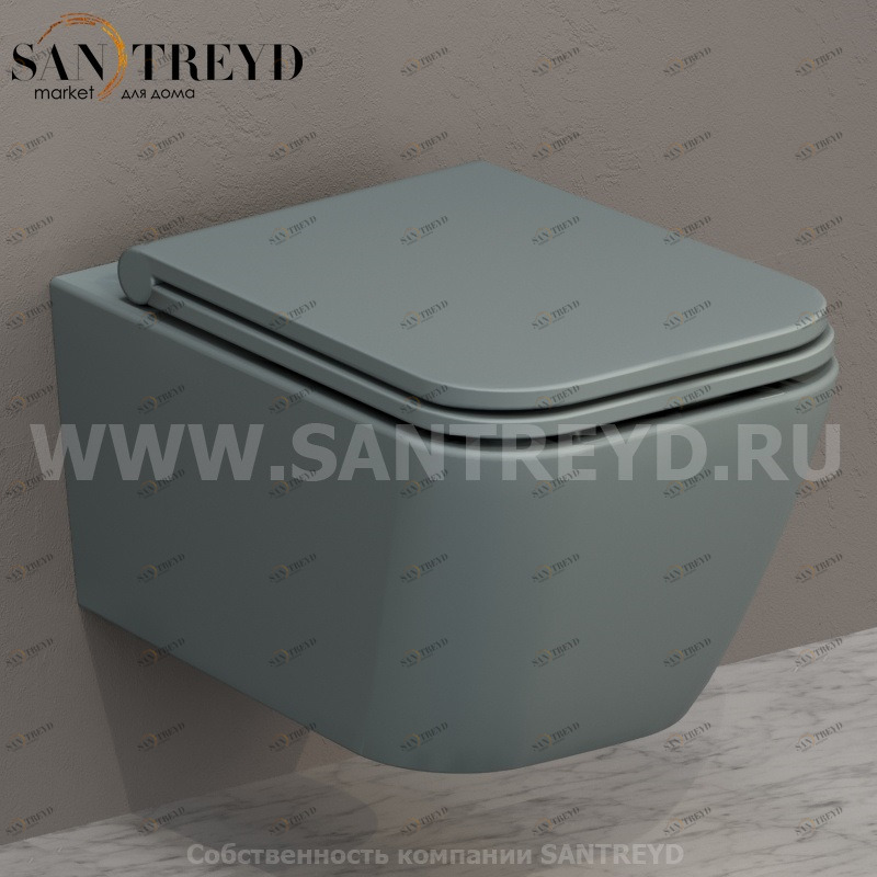 STS056BL Подвесной унитаз настенный Синий Ceramica Globo STONE Италия