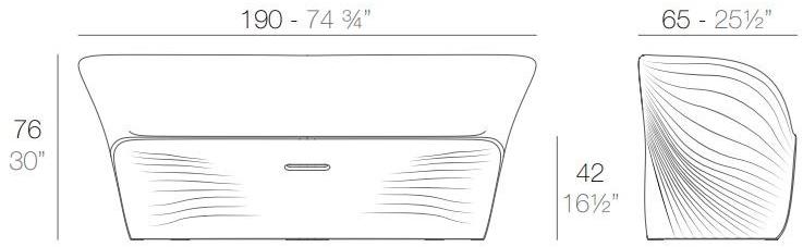 VONDOM Дизайнерский садовый диван Biophilia sun-id-1407969 - Вид №8