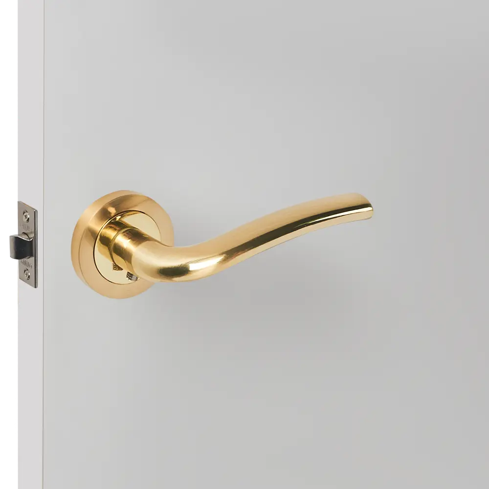 Дверные ручки Punto Real без запирания цвет матовое золото STLM-2125578 - Вид №6