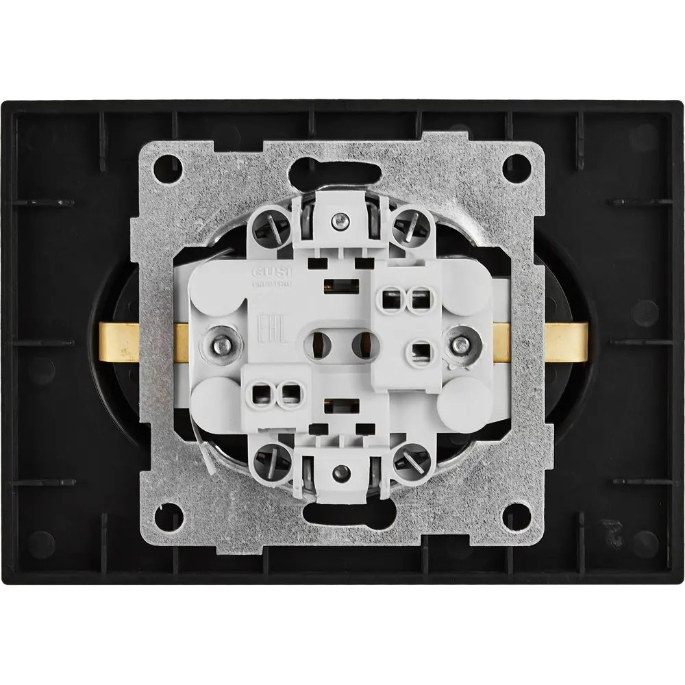 Розетка встраиваемая GUSI Electric графит с защитными шторками 89337219 Ugra STLM-1103656 - Вид №3