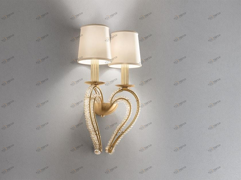 Masiero Настенный светильник из металла с кристаллами Cristalis sun-id-1468455