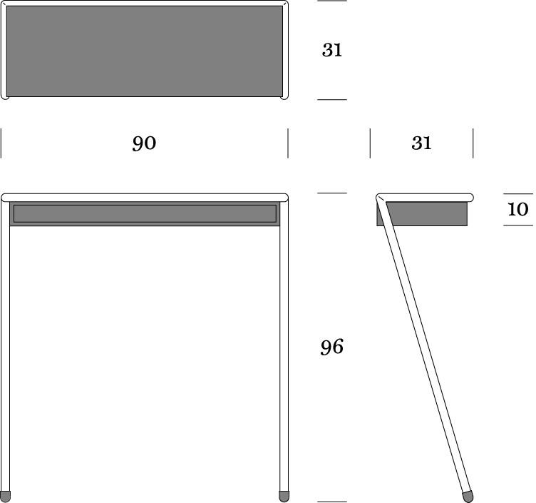MOX Прямоугольная консоль из стали с порошковым покрытием sun-id-1393837 - Вид №4