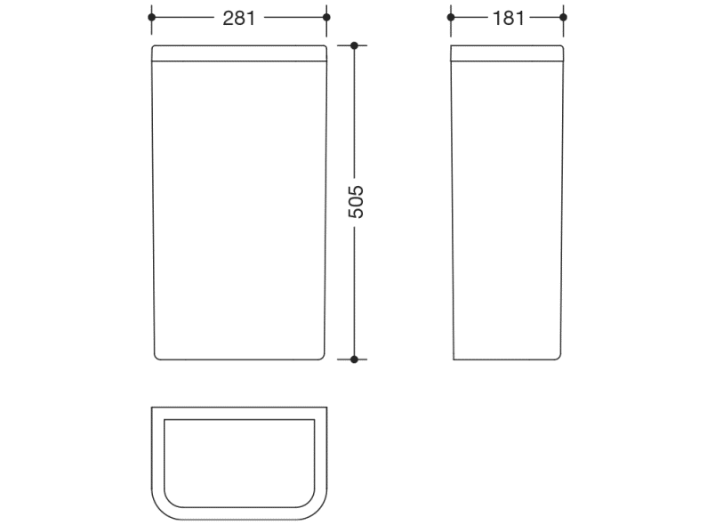 477.05B20199 корзина для бумаг HEWI Neuheiten SAN  - Вид №5