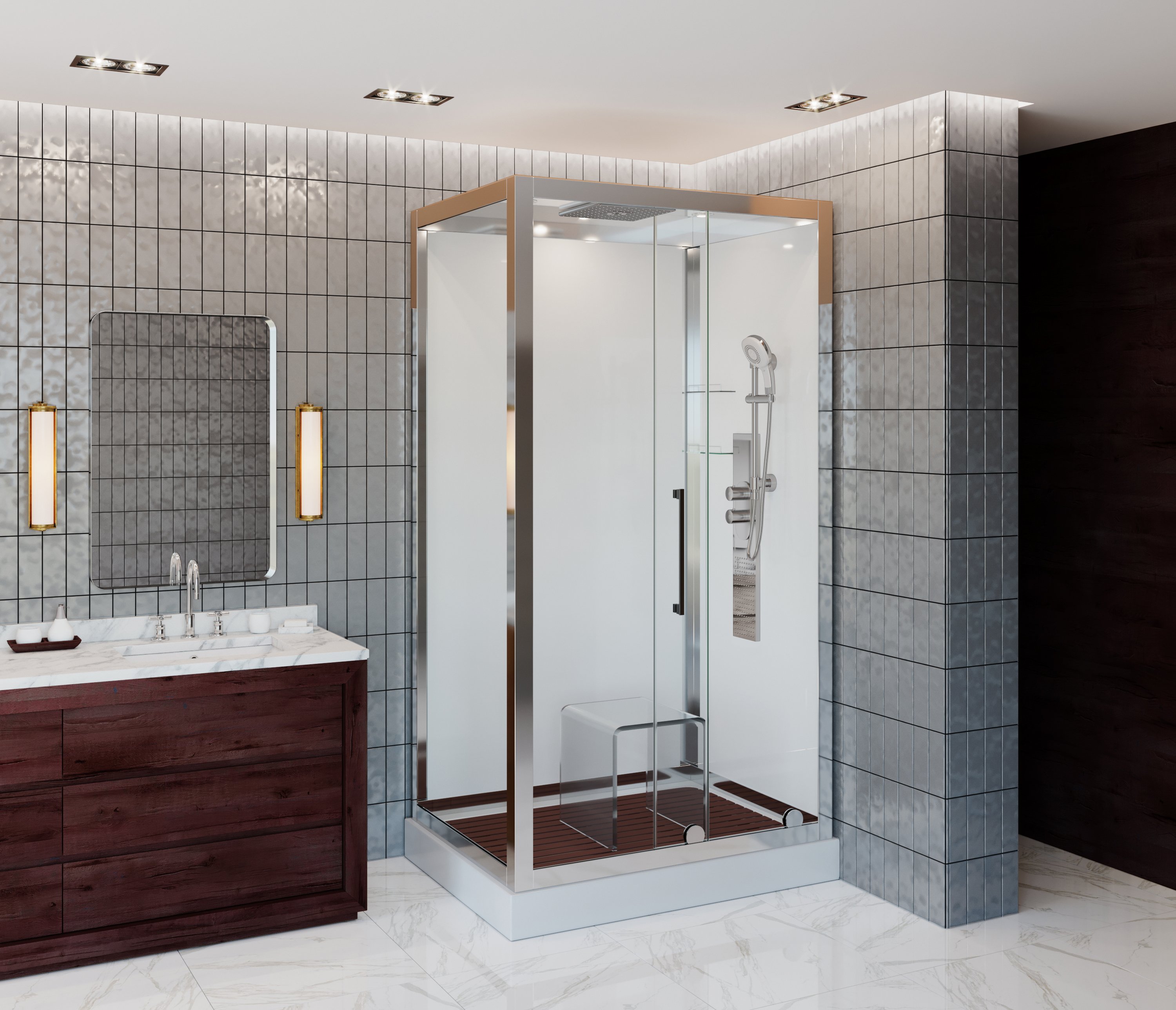 L 801 N без крыши BLACK Душевая кабина DETO Серия L Z120 KERAVA - Вид №25