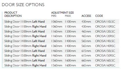 Flair Showers Раздвижная стеклянная дверь для душа Oro Orosa140rsc - Вид №2