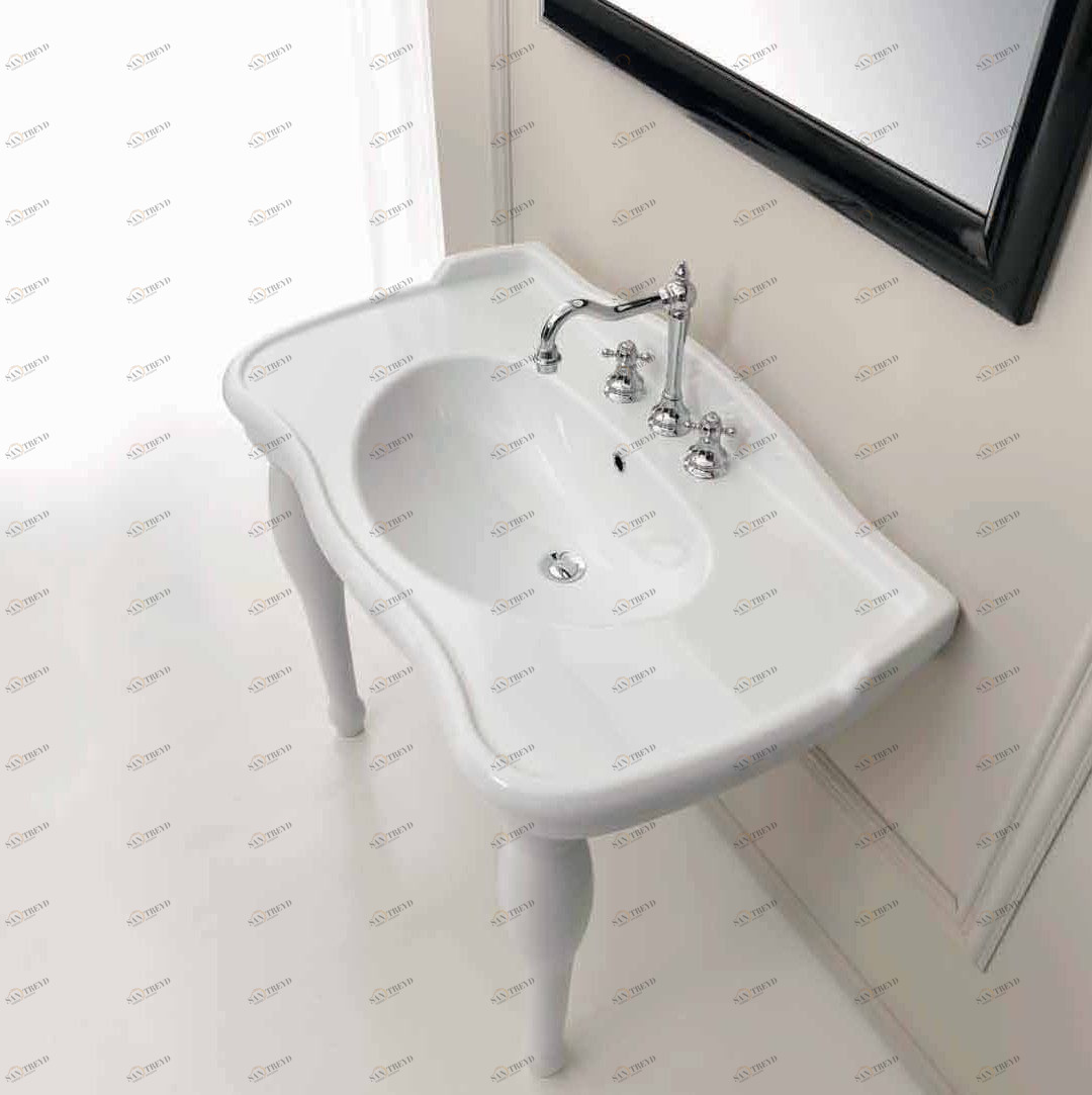 42649 Подвесная раковина настенная овальная   белая Santreyd 