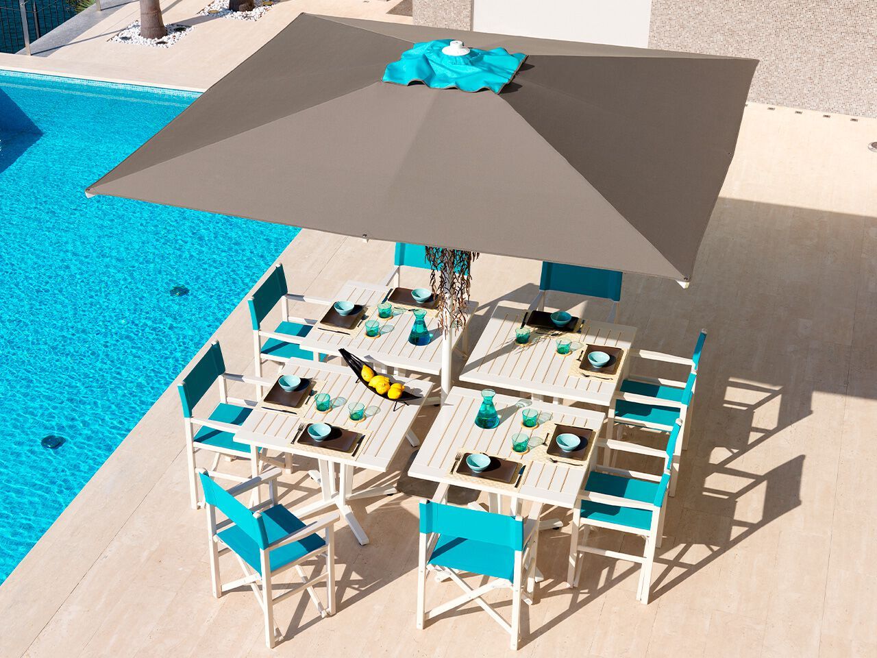 Алюминиевый зонтик и акриловая ткань Crema Outdoor ELIO ARCH-00109341