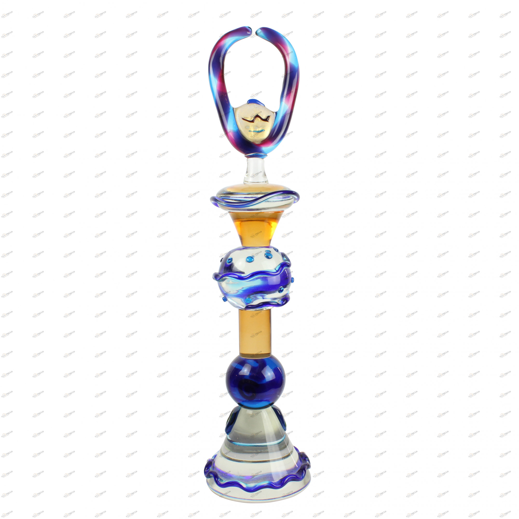 2247 ORIGINALMURANOGLASS Скульптура из муранского стекла Тотем 26 см 
