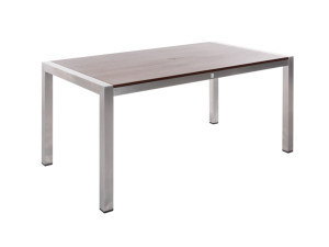 60.00.0353 Стол Кеннеди из нержавеющей стали / серый камень с отверстием для сетки 160 x 90 Mbm