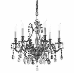 Possoni Illuminazione Старая серебряная люстра с горным хрусталем Versailles 093/6-rock